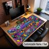 Music DJ Theme Custom Mouse Pad Personalized With Name Text Customized Desk Mat For Office Home Decor