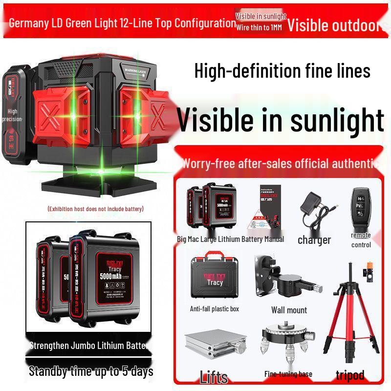 High Precision Green Laser Level: New Model Outdoor Wall and Floor Sticker