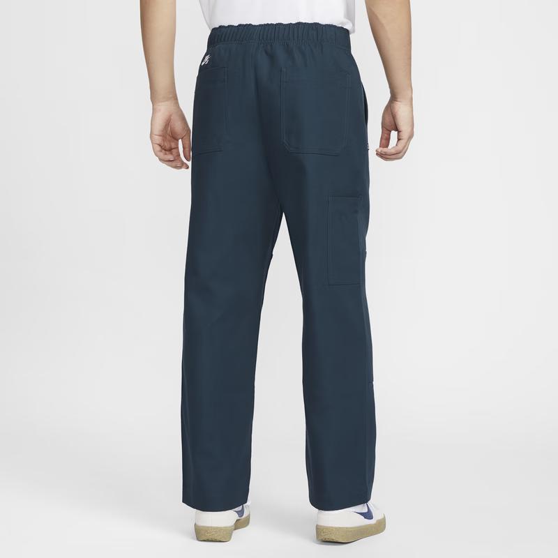 Nike SB Durable Woven Mid-Rise Breathable Straight-Leg Casual Pants Men Bottoms Navy-Blue FV7350-478