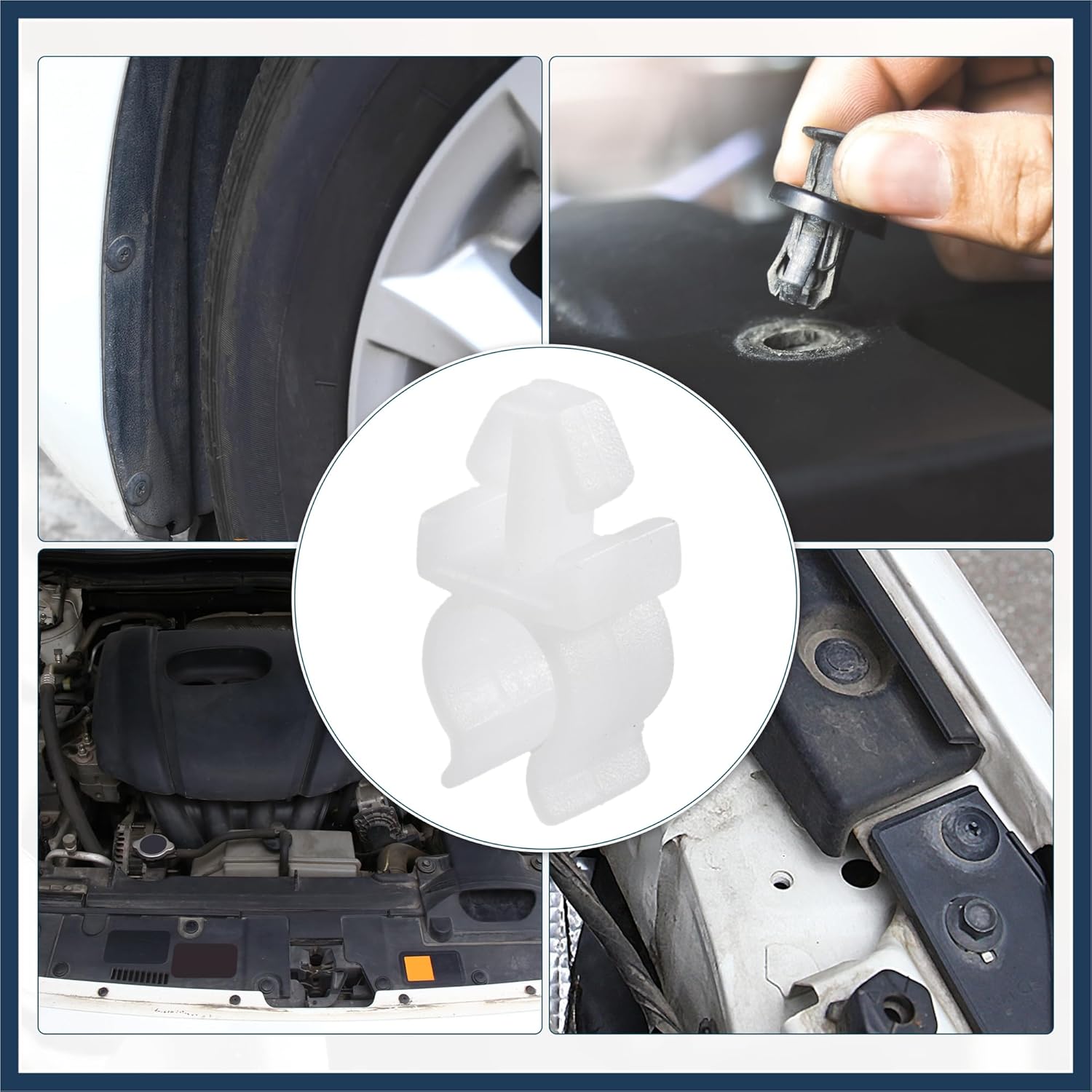 

Hood Prop Rod Clip Retainer Fit for Infiniti for Nissan - Pack of 1 White Replacement Car Parts Stylish Design