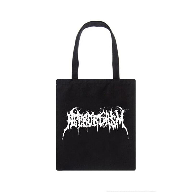 Geantă gotică pentru femei, geantă de pânză Harajuku y2k, întunecată, de mare capacitate, genți de umăr Ulzzang noi