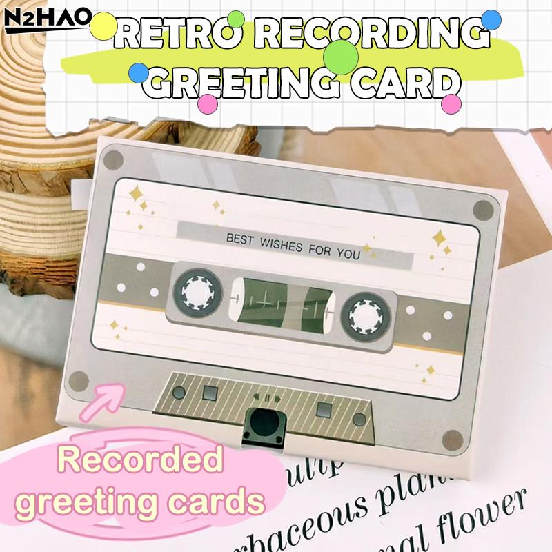 Scheda Voce Registrabile Nastro Cartolina di Auguri Registrabile 60 Secondi DIY Registrazione MusicCard San Valentino Anniversario Regalo di Compleanno