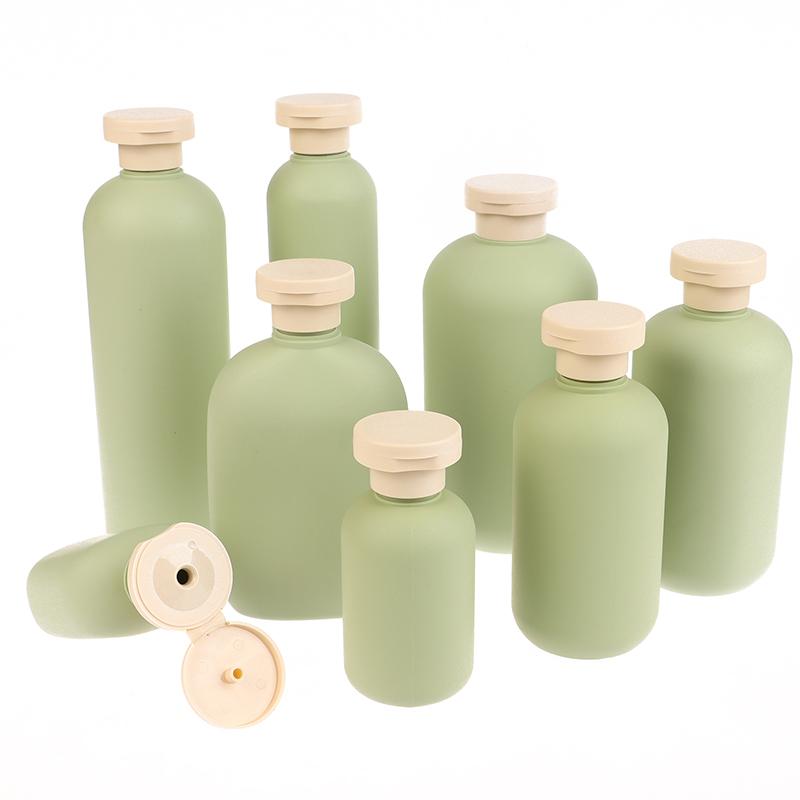 100Ml-500Ml Avocado Green Plastic Shampoo Shower Gel Foaming Soap Dispensers Refillable Bottles Flip Lotion Bottles