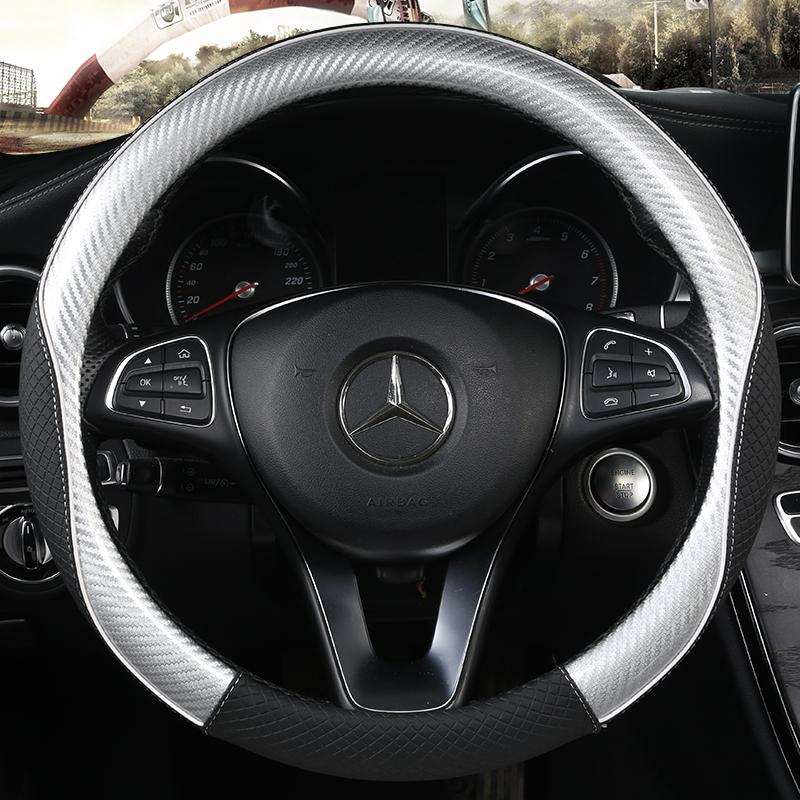 Carbon Fibre+Leather Car Steering Wheel Cover For VW GOLF 7 2015 POLO JATTA Passat Tiguan For Nissan Qashqai J11 X-trail T32