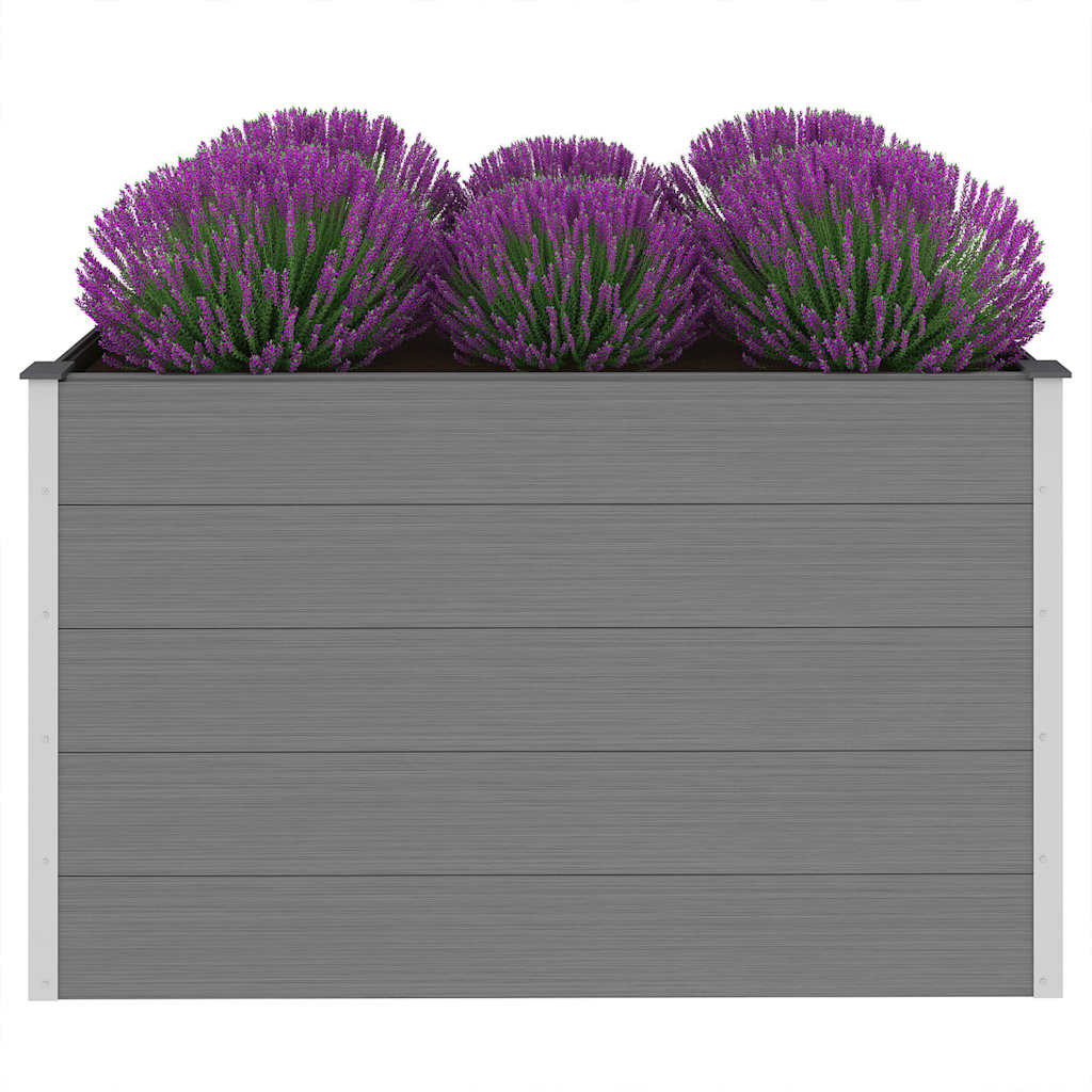 Garden Raised Bed WPC 150 x 100 x 91 cm Grey