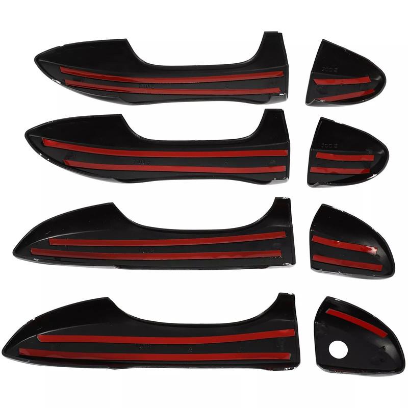 For LHD RHD Toyota Corolla 2014-2018 Car Carbon Style Black Exterior Door Handle Moulding Cover Trim Vehicle Accessories Decor