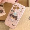 Cartoon graffiti puppy magnetic suction bracket is suitable for 17 Apple 17promax mobile phone case iphone16 soft 15 generation