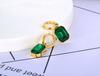 Lokaer Stainless Steel Geometric Square Hoop Earrings Sparkling Cubic Zirconia Crystal Earrings Jewelry For Women