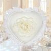 Romance Lace Wedding Rings Holder Heart Shape Fingerring Box For Bridal Party Formal Occasion Jewelry Gift Display