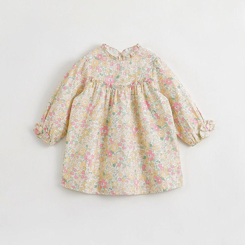 Mark Jenny Girls  Autumn Garden Pure Cotton Dress Children s Skirt Spring and Autumn Style Children s Clothing 231786 Autumn Garden([Ready Stock]) 140 cm