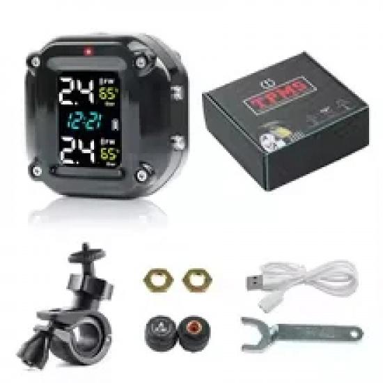 Sensores de Presión de Neumáticos para Motocicleta, Sistema de Monitoreo de Presión de Neumáticos con Pantalla a Color Type A