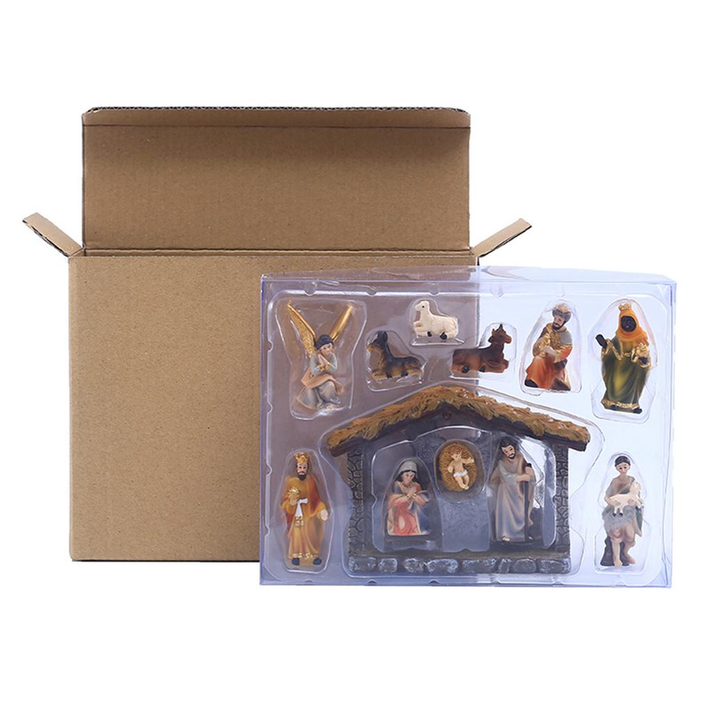 Nativity Scene Religious Tabletop Nativity Scene Figurines Set for Holidays Home Decor