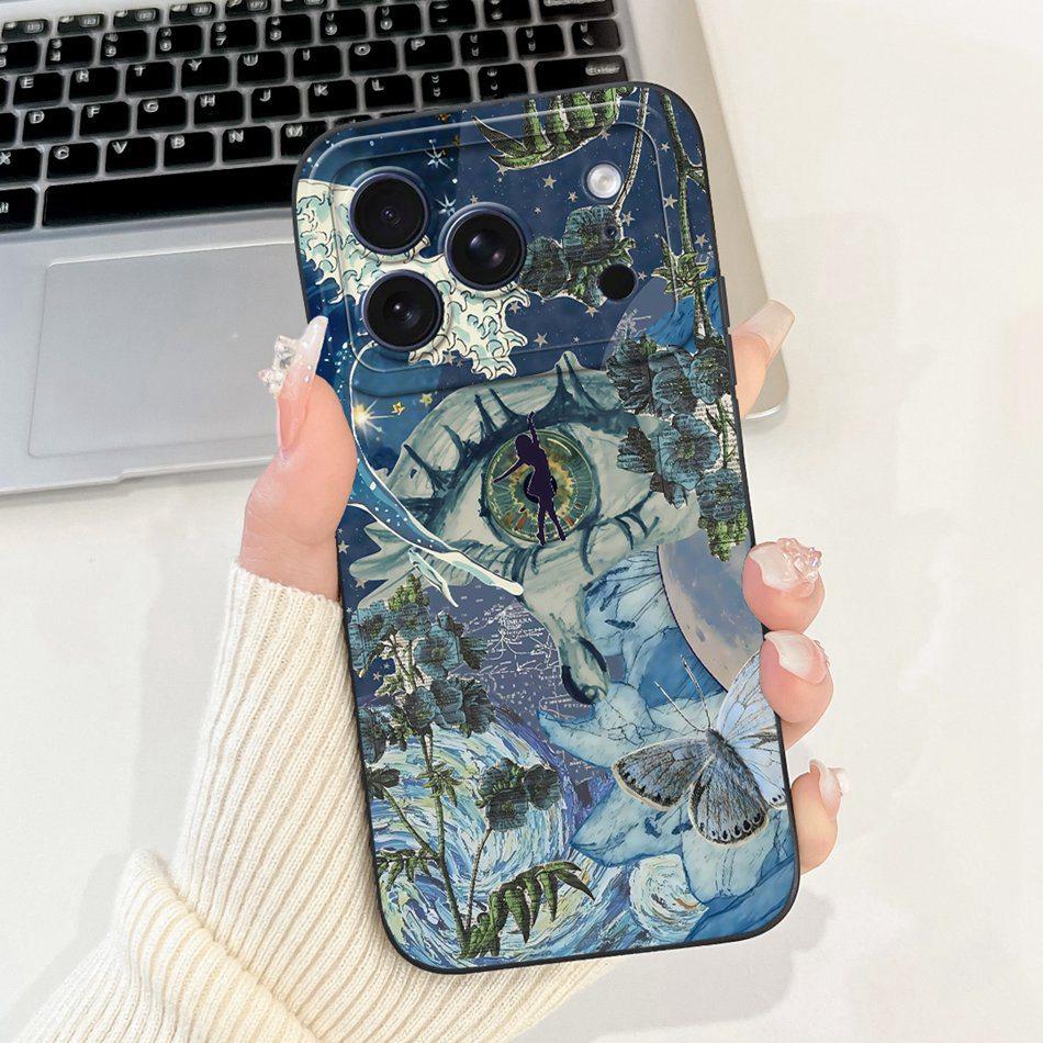For iPhone 17 Pro Max 17Pro Fashion Dusk Beach Painting Phone Case For iPhone17 Pro 17ProMax Soft Silicone Cases Bumpers