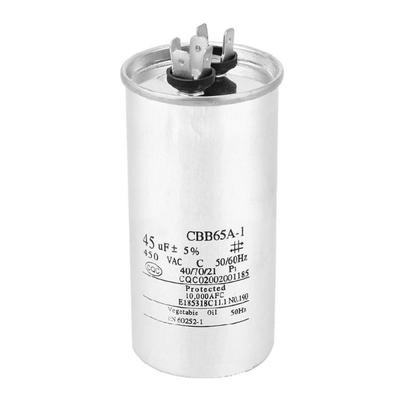 450V 45uF Klimaanlagenkondensator Metallgehäuse Klimaanlagenersatz Aluminiumstruktur zur Verbesserung der Stabilität