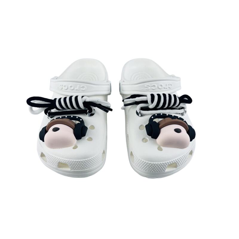 Crocs Classic clog EVA Fashion and Versatile Comfortable Casual Classic Beach Hole Shoes Unisex White