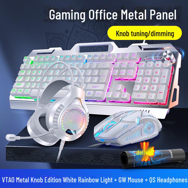 Silver Carving V2G5 Metal Gaming USB Set: Keyboard, Mouse, Headset