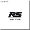 Metal RS Emblem Car Interior Metal Sticker Steering Wheel Dashboard Decal Badge For H+onda Civic C+hevrolet F+ord Focus RS Accessories