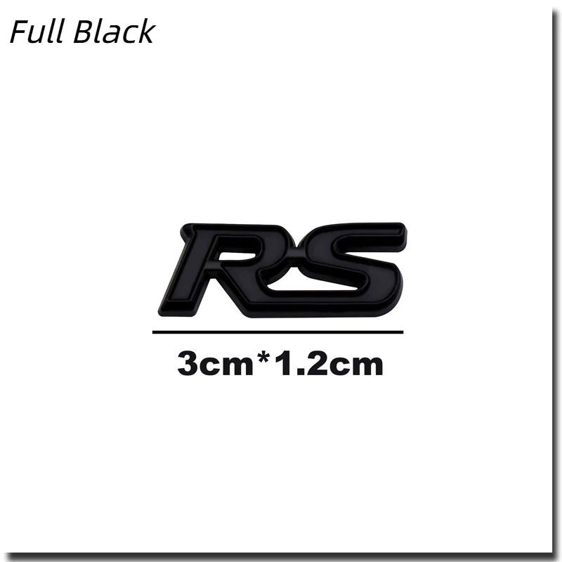 Metal RS Emblem Car Interior Metal Sticker Steering Wheel Dashboard Decal Badge For H+onda Civic C+hevrolet F+ord Focus RS Accessories