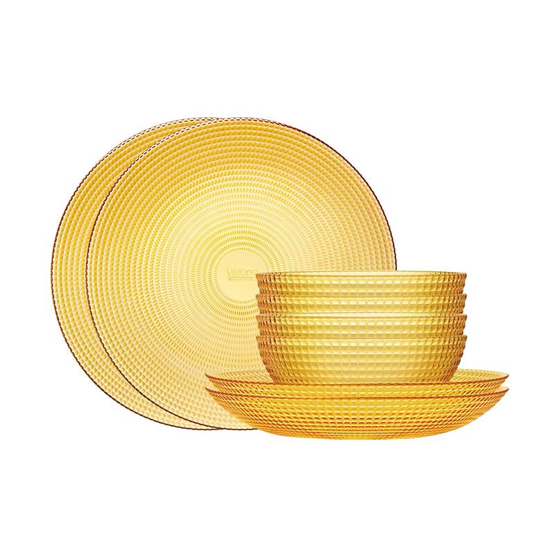 VISIONS 8-Piece Crystal Clear Glass Dinnerware Set