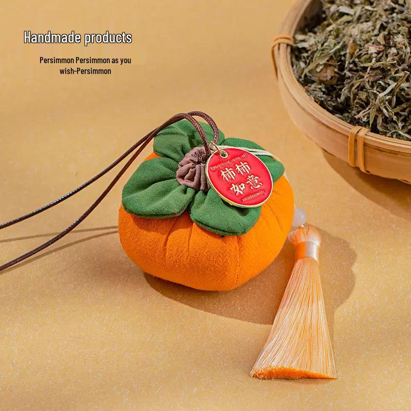 Handmade Lucky Lotus Pod Sachet: Embroidered Safety Charm & Coin Purse for Dragon Boat Festival