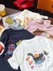 Girls' Korean Style Lightweight Cotton Cartoon T-Shirt