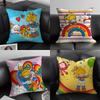 RRainbows Cute BriteE Cartoon Cushion Cover Pillowcase Ultra Soft Skin Friendly Fabric Cloud Like Comfort Concealed Zipper