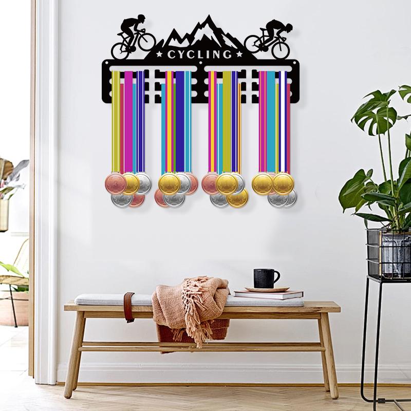 Acrylic Bicycle Medal Storage Rack Personalized Name Award Rack Sport Medal Display Wall Decoration Multifunctional Medal Holder