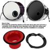 Red And Black Bass Drum Enhancer ABS + Rubber Drum Amplifier Accessory  Bass Drum Enhancement