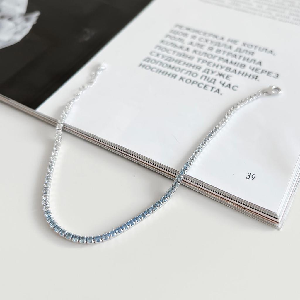 Bracelet en argent avec zircons cubiques, poids du produit 3,44 g (2146087)