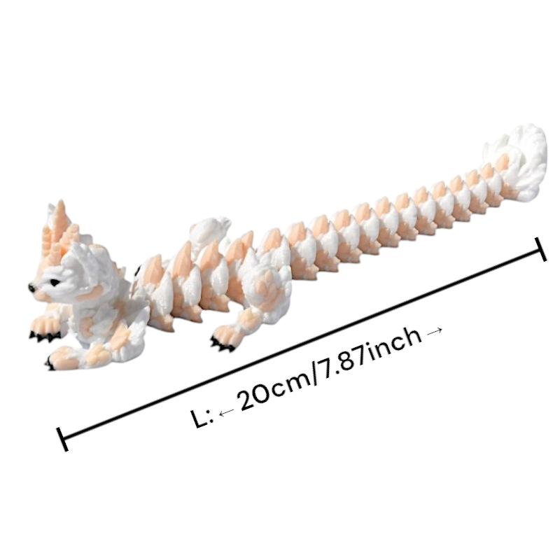 3D Printing Cat Dragon Full Articulated Toys Simulation Chinese Dragon Joint Movable Model Home Desktop Decoration Toy
