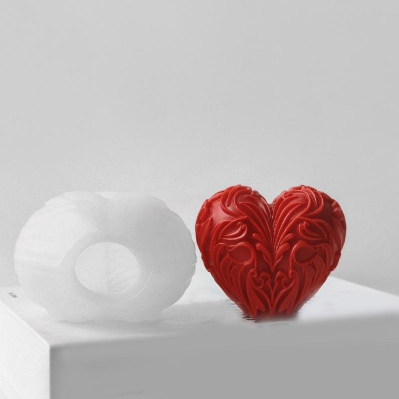 Flexible Silikonform Herzform Kerzenformen Duftende Aromatherapie Herstellungsform Handgemachte Tischdekoration Form