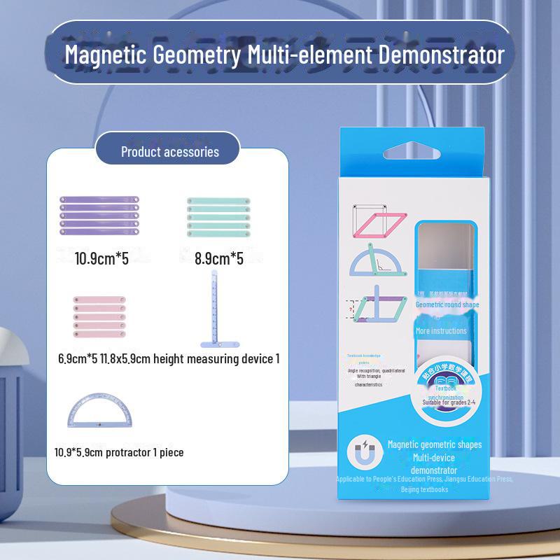 Nástroje magnetické geometrie pro studenty základních škol: Ukázka paralelogramu a trojúhelníku (Třídy 2-4)