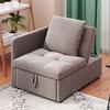 Upholstered Bed Sofa Bed 3 In 1 Multifunctional Sofa Bed, Linen Fabric Sofa with Adjustable Backrest, Lounge Sofa for Small Spaces