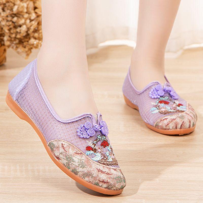 Soft Sole Casual Loafers for Women Summer Fashion Knitted Non Slip Breathable Mesh Walking Shoes Woman Slip-on Platform Shoes