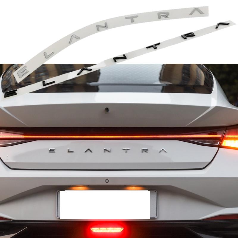 Decoration for Hyundai ELANTRA Logo Decal 1pcs 3D Metal Car Rear Trunk Tail Sticker Letter Emblem Badge Accessories YY1