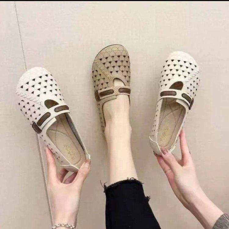 Doudou Shoes Non-slip Soft-soled Shoes Hollow and Breathable Hole Shoes New Sandals Nurse Shoes