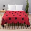 Coperta Morbida Anguria Rossa Matrimoniale Leggera in Pile di Flanella per Divano Letto Divano Viaggio Campeggio per Bambini Adulti
