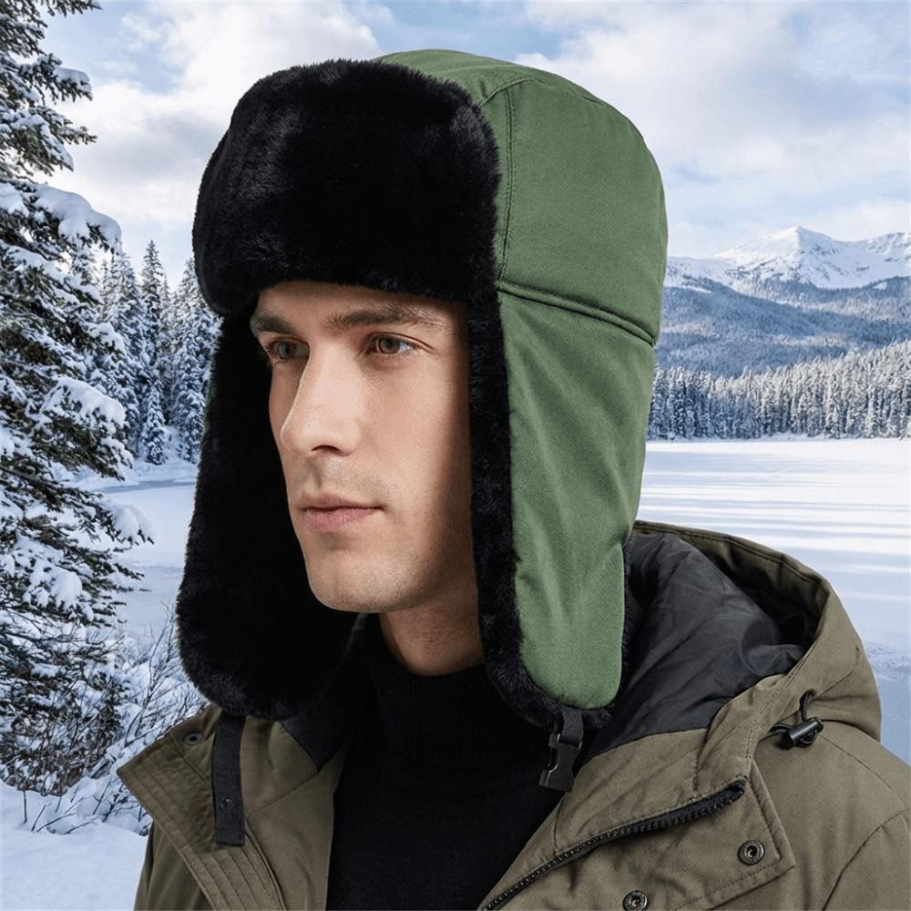 Thickened Ear Protection Cap Windproof Winter Ear Cap Fashion Windproof Pilot Hat Outdoor