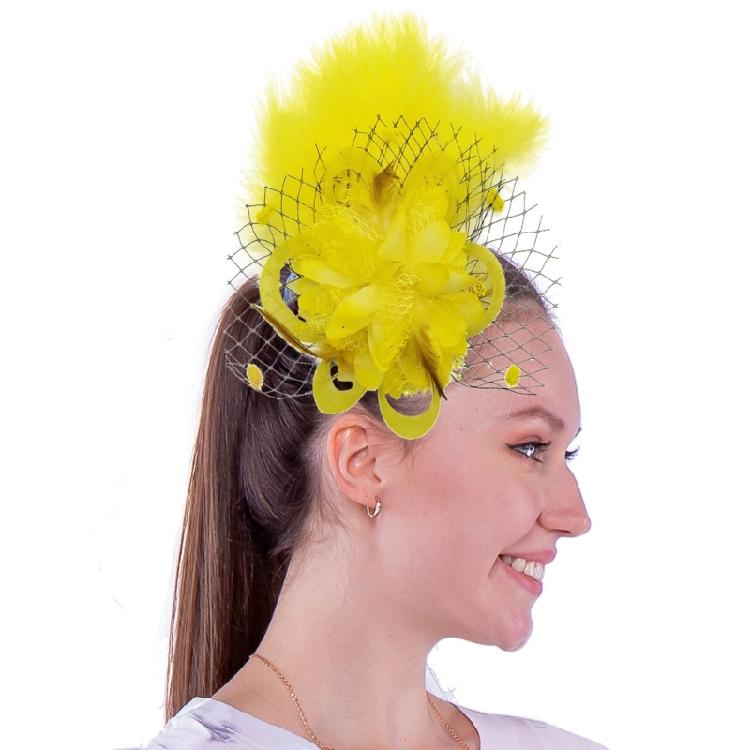 Feather Hair Clip Cocktails Elegant Flower for Girl Party Hair Headwear