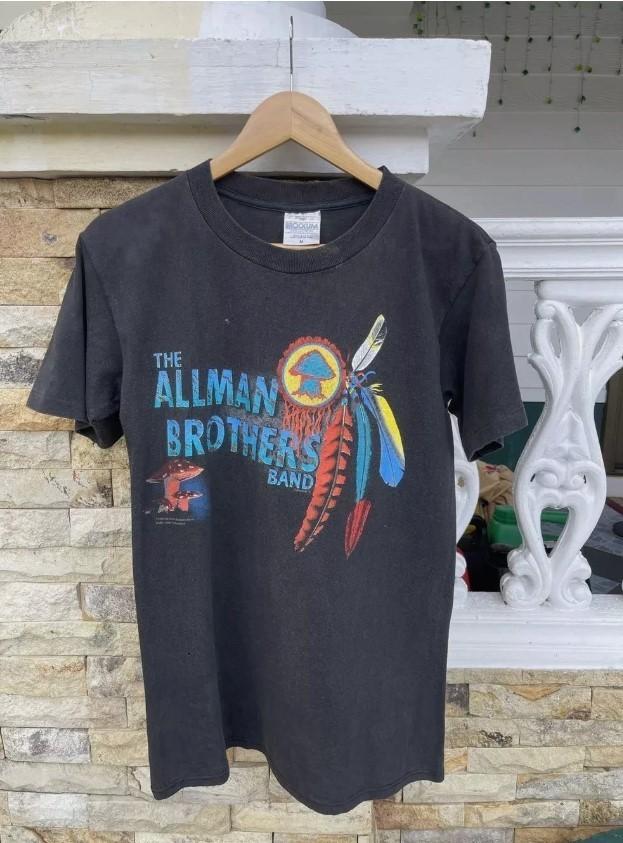 Vtg 1992 The Allman Brothers Band Black Unisex Tshirt Reprint Full Size S3XL L