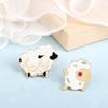 Lovely Cartoon Sheep Enamel Pin Cute Funny Animal Black Goat Brooches for Kids Girls Custom Bag Lapel Pins Fashion Jewelry Gifts