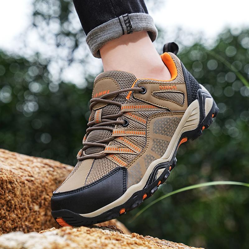 Men's Outdoor Breathable Hiking Shoes Waterproof Trekking Shoes All Day Comfort