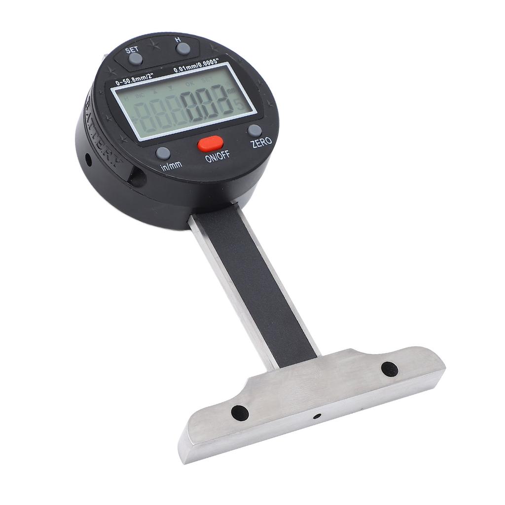 Digital Depth Gauge 0 50.8mm 0 2in Range 0.01mm 0.0005in Accuracy LCD Display Electronic Depth Meter with USB Port