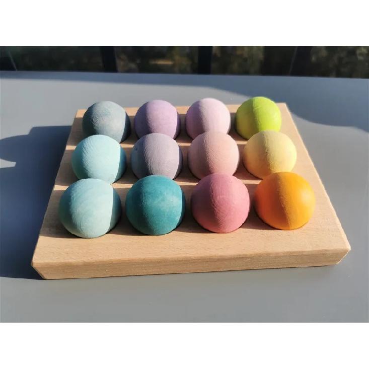 High Quality Rainbow Music Sounding Trees Wooden Petals Assembly and  Marble Run Balls Tracking Kids Educational Toys