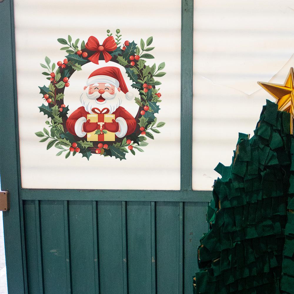 Świąteczne wieńce Zielone rośliny Prezenty Sypialnia Salon Gabinet Tło Aranżacja krajobrazu Naklejki ścienne