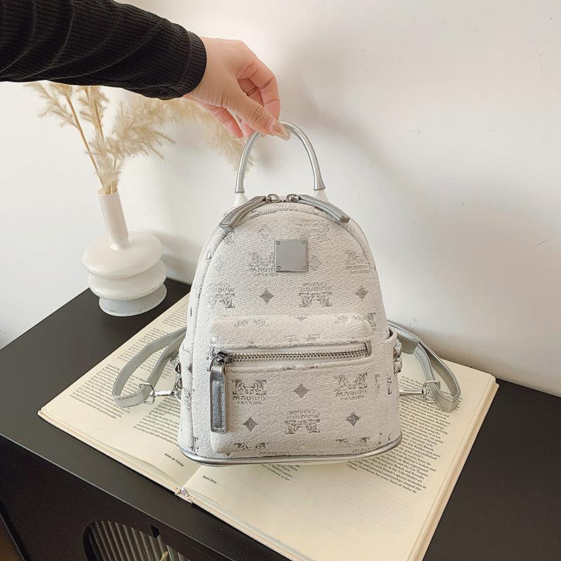 

Мини-рюкзак новая высококлассная ретро универсальная сумка легкий дорожный маленький рюкзак покинуть белый