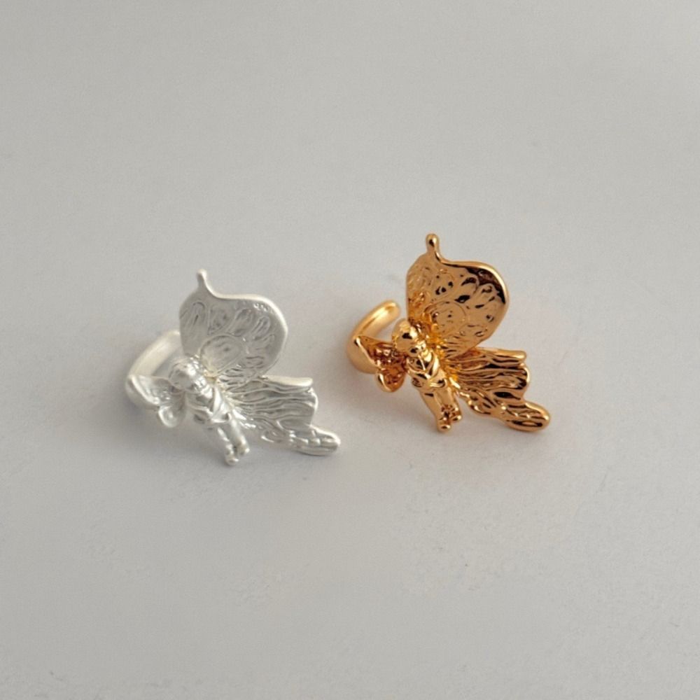 Creative Retro Wing Ring Cute Geometric Irregular Ring Unique Jewelry Accessories Opening Ring Gift