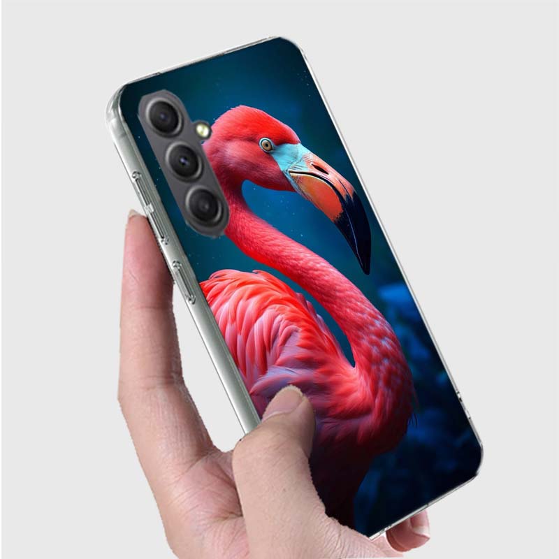 Flamingo Love Phone Case for Samsung A16 A26 A36 A56 A17 A37 A57 A07 A06 A02S A03 A04S A05S Galaxy Note 20 10 A50S A71 A51 A31 A