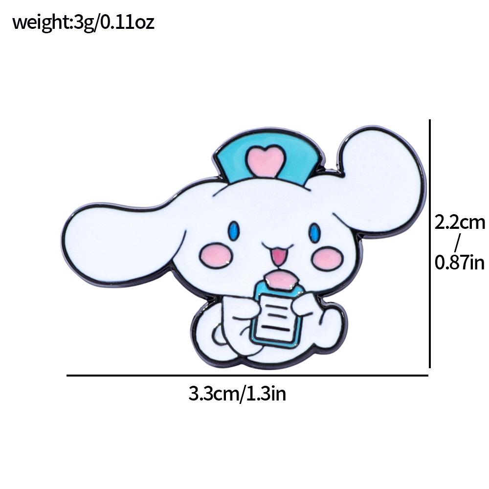 Японский креативный металлический значок Sanrio Доктор Медсестра Мелоди Куроми Брошь из сплава