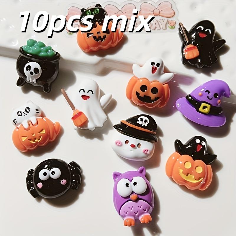 

10pcs Per Pack of Cute Halloween Resin Jewelry Accessories DIY Hairpins Hair Accessories Making Materials Accessories Shoe Buckl